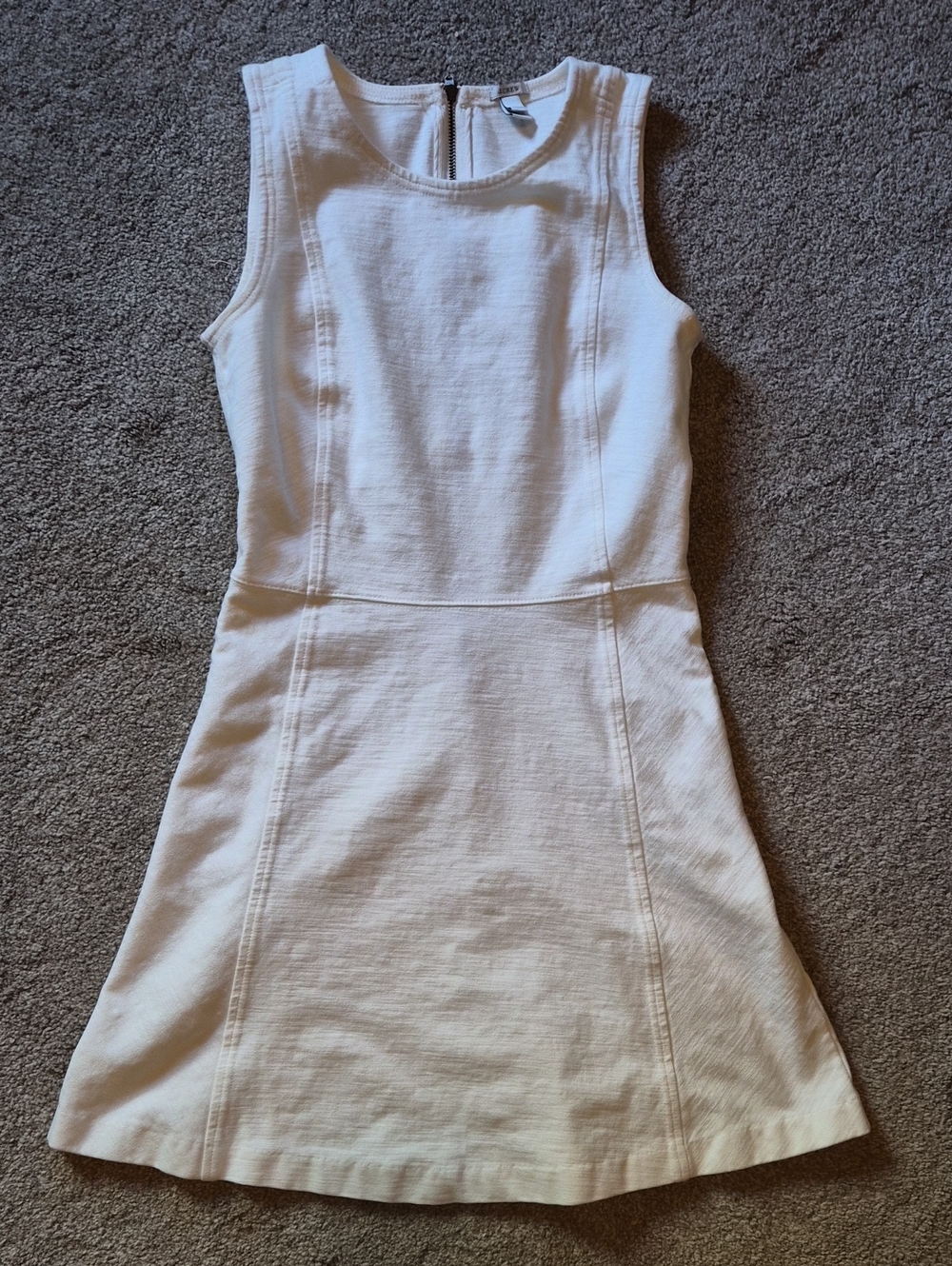 EUC J. Crew White Sleeveless A-Line Mini Dress PETITE 0